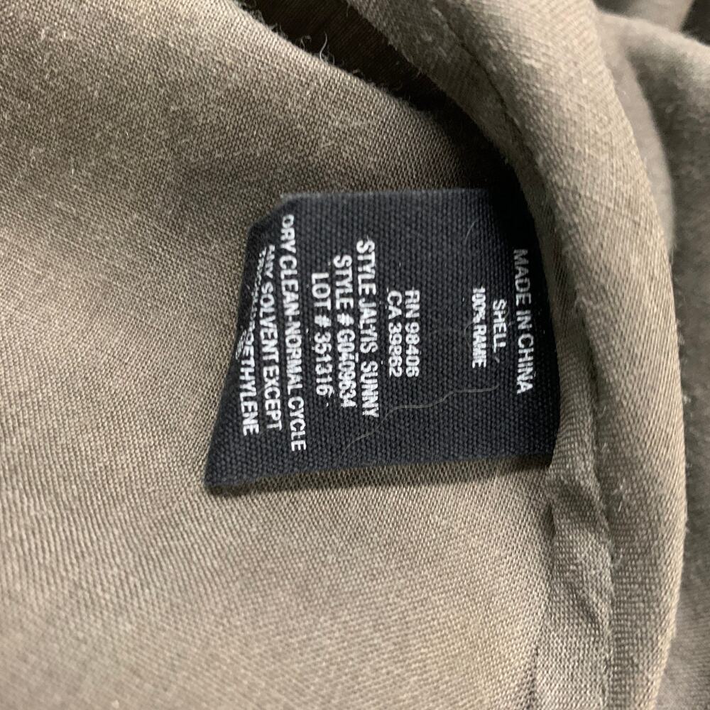 THEORY Size 2 Olive Ramie Solid Shirt dress - Picture 5 of 6
